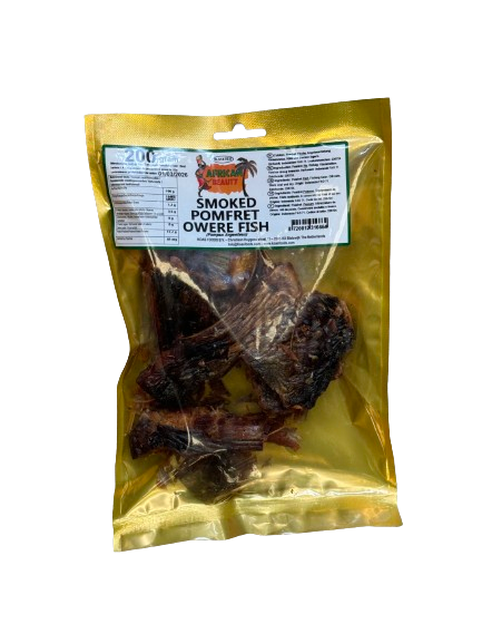 African Beauty Smoked Pomfret Owere Fish Tilapia 200 g