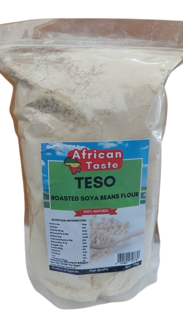 African Taste Teso Roasted Soya Beans Flour 1kg