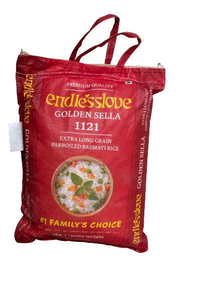 Endlesslove Golden Sella 1121 Extra Long Grain Paraboiled Basmati Rice 5kg