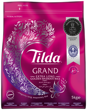 Tilda Grand Extra Long Golden Grain Basmati Rice 5kg - Africa Products Shop