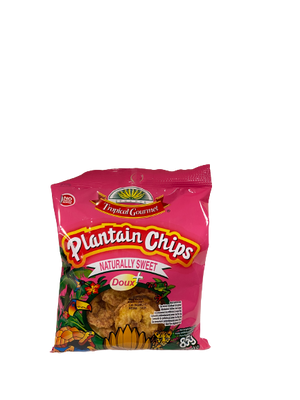 Tropical Gourmet Plantain Chips Natural Sweet Doux 85 g - Africa Products Shop