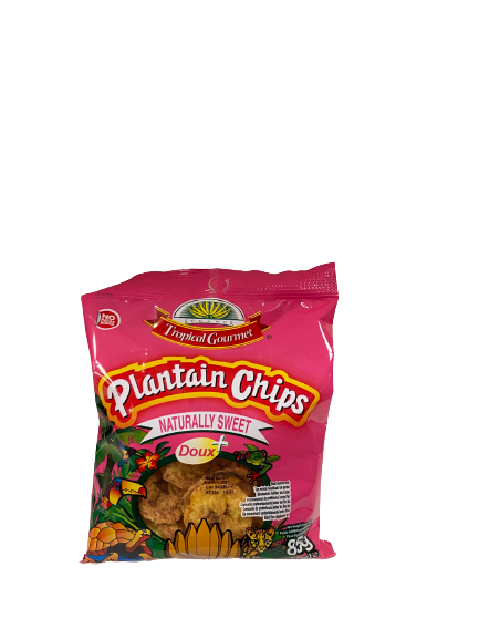 Tropical Gourmet Plantain Chips Natural Sweet Doux 85 g