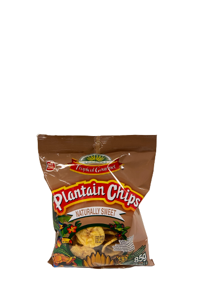 Tropical Gourmet Plantain Chips Naturally Sweet 85 g